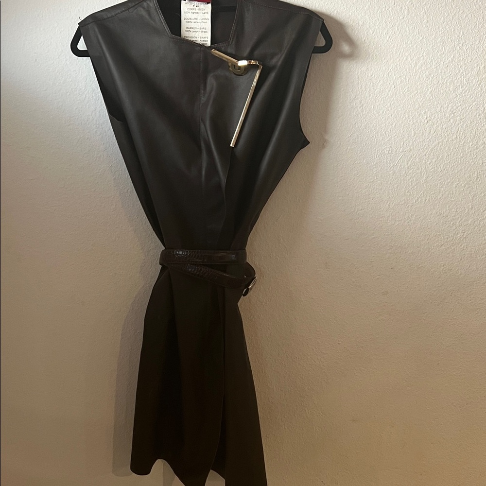 Lanvin Chocolate Brown Midi Dress